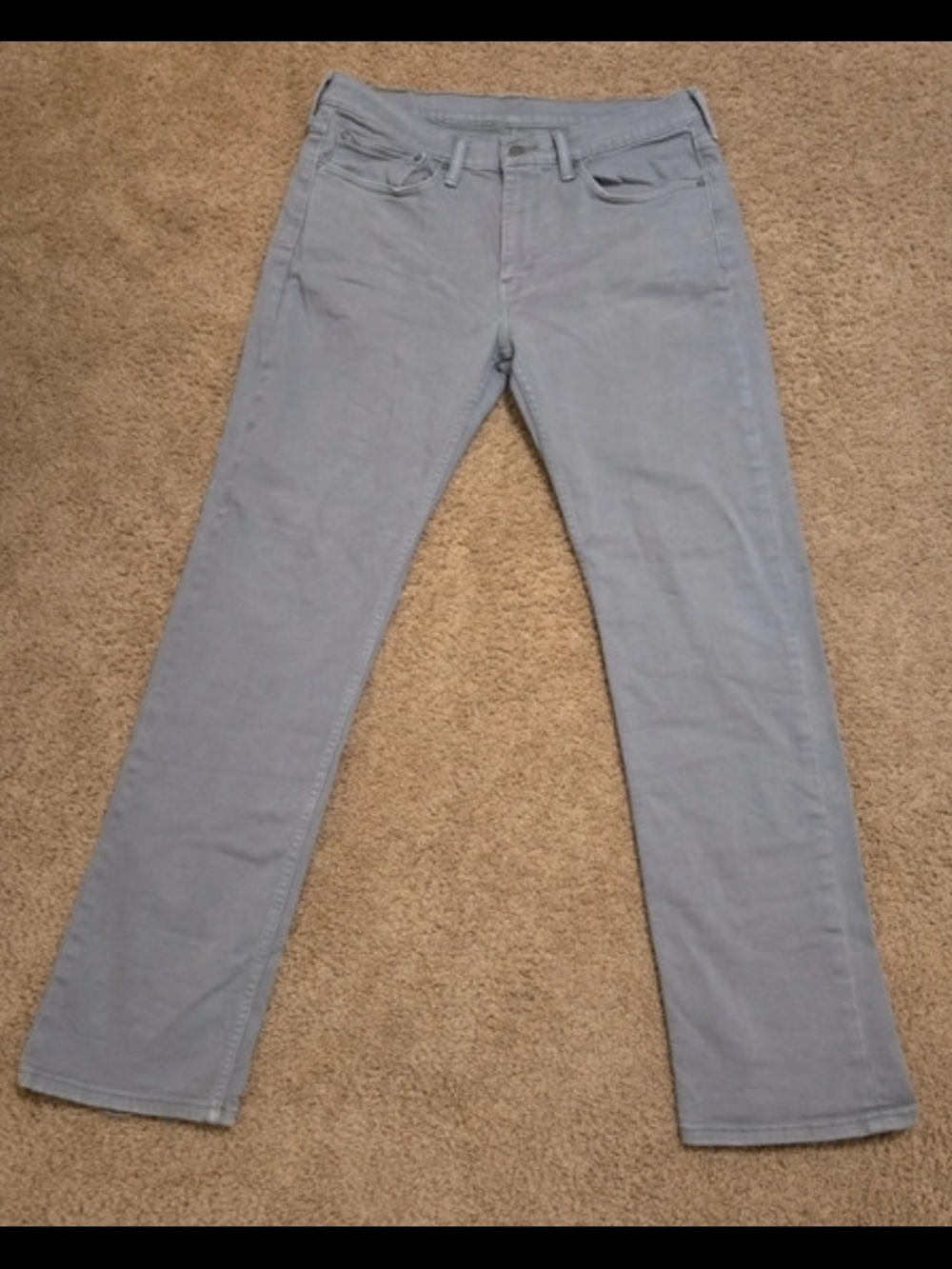 Levi's Men's Slim Straight Jeans in Light Gray